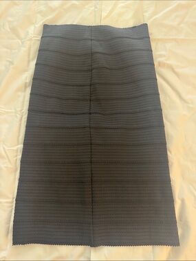 New York & Company Black Textured Pencil Skirt